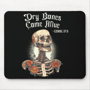 Dry Bones Come Alive Skeleton Floral Christian Hal Mouse Mat