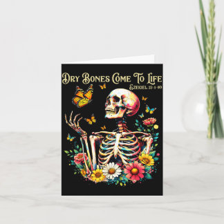 Dry Bones Come to Life Skeleton Christian Jesus Card