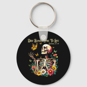 Dry Bones Come to Life Skeleton Christian Jesus Key Ring