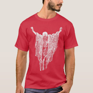 Dry Bones Pastel Goth Black Creepy Skeleton Spiri T-Shirt