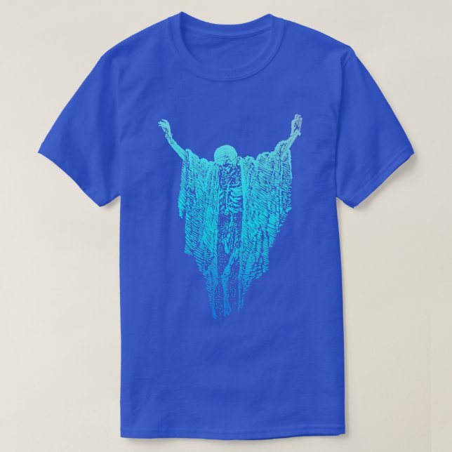 Dry Bones   Pastel Goth Gradient Skeleton Spiritua T-Shirt (Design Front)