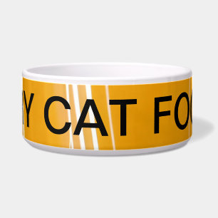 "DRY CAT FOOD" Minimalist Text Bowl 