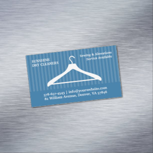 Dry Cleaner Laundry Magnetic Business Card