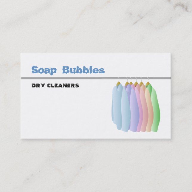 Dry Cleaners Business Cards (Front)