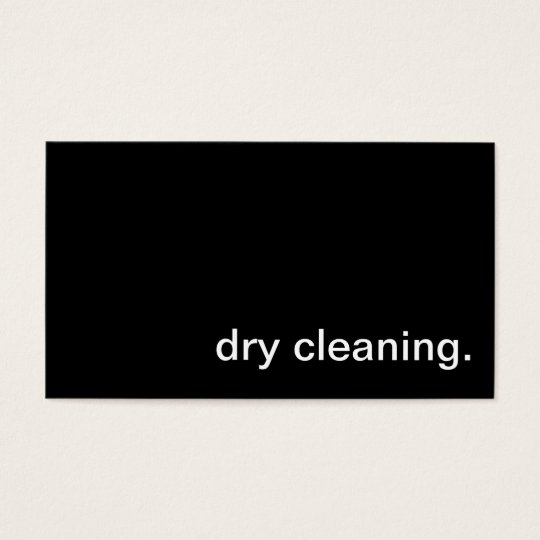 Dry Cleaning Business Card