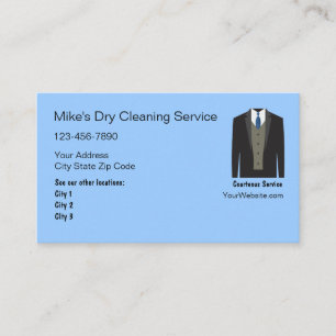Dry Cleaning Business Cards