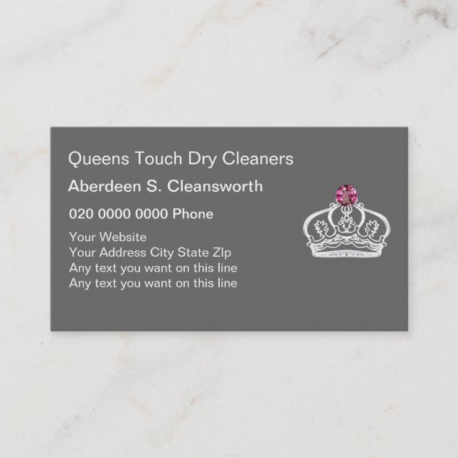 Dry Cleaning Business Cards (Front)