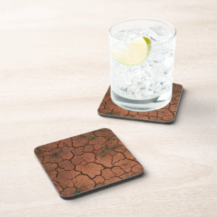 dry, cracked ground coaster
