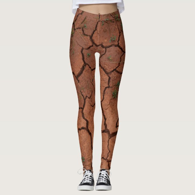 dry, cracked ground leggings (Front)