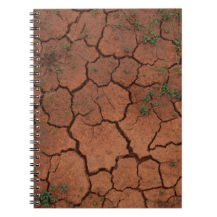dry, cracked ground notebook