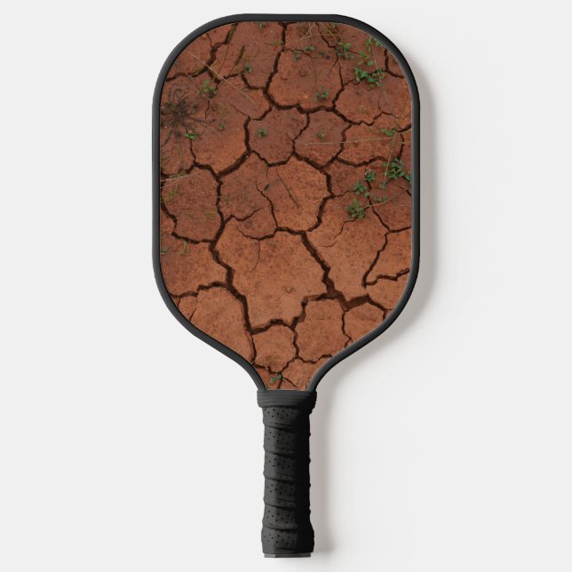 dry, cracked ground pickleball paddle (Front)