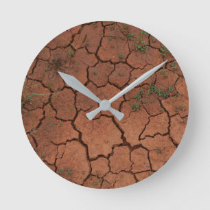 dry, cracked ground round clock