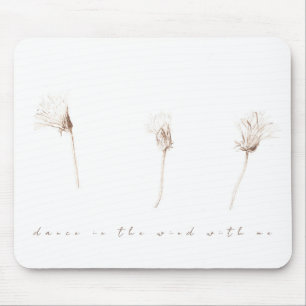 Dry dandelions ink drawing Mouse Pad