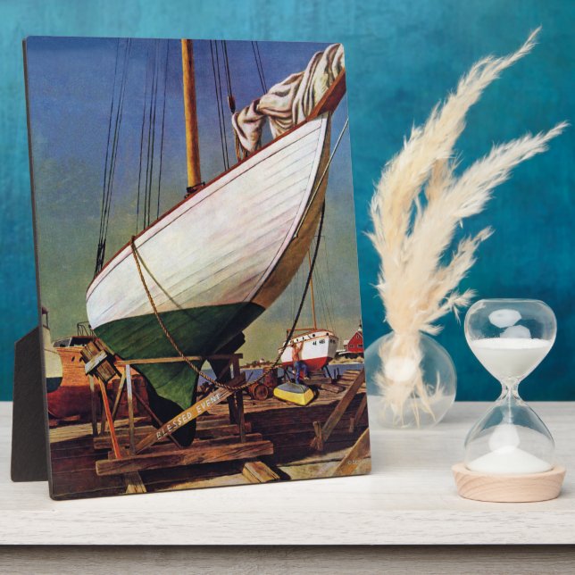 Dry Dock by John Atherton Plaque (Side)