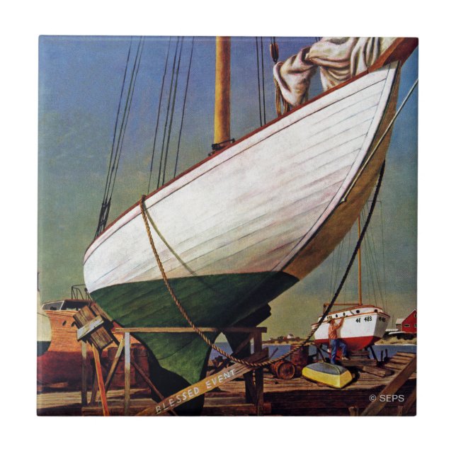 Dry Dock by John Atherton Tile (Front)