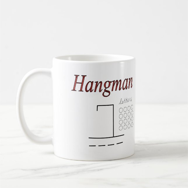 Dry Erase Hang-man mug (Left)
