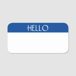 Dry Erase Reusable Customizable Hello Red Name Tag