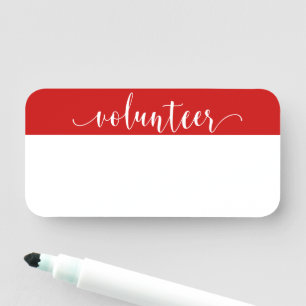 Dry Erase Volunteer Script Customisable Reusable Name Tag