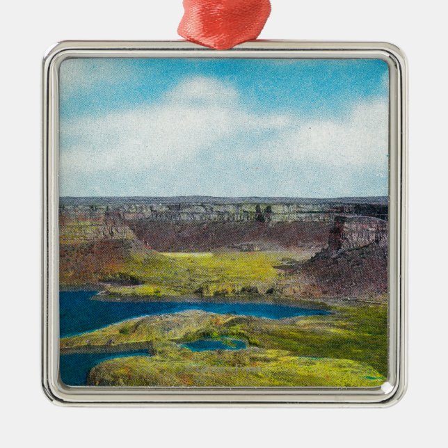 Dry Falls State Park, Grand Coulee Dam Metal Tree Decoration (Front)