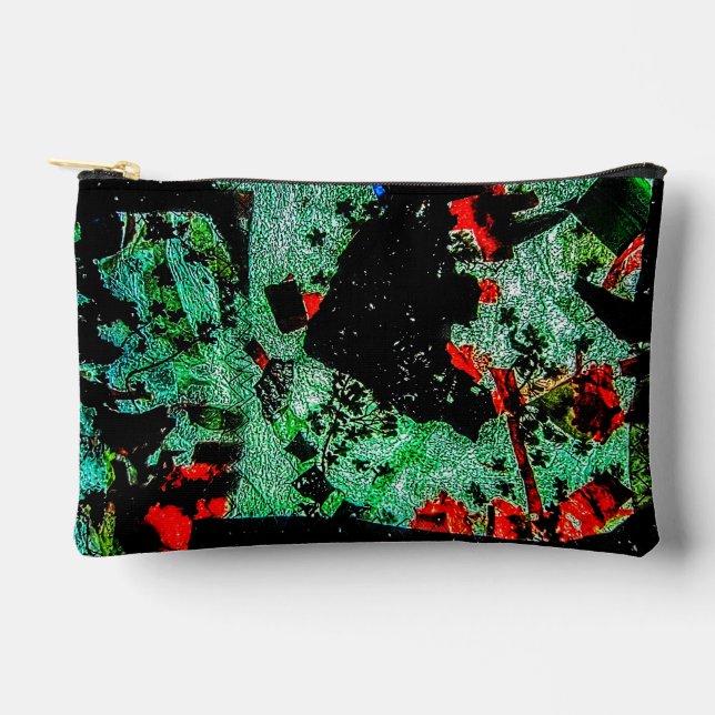 Dry flower abstract accessories pouch  (Front)