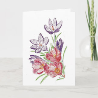 Dry flowers birthday card