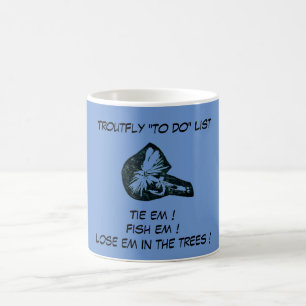 "Dry Fly Blue - Trout Fly "To Do List" Mug