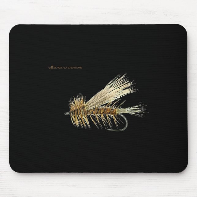 Dry Fly Stimulator Fly Fishing Shirts By Black Fly Mouse Mat (Front)