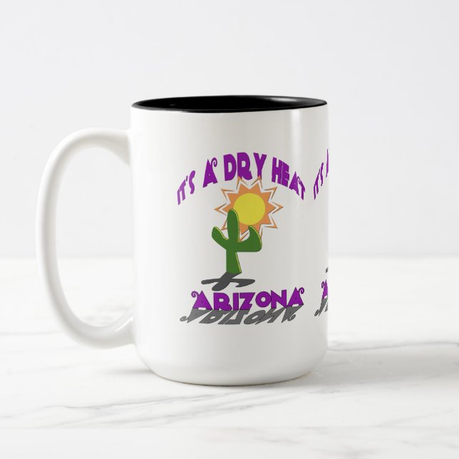 Dry Heat Arizona Two-Tone Coffee Mug (Left)
