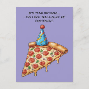 Dry Humour Birthday Slice Postcard