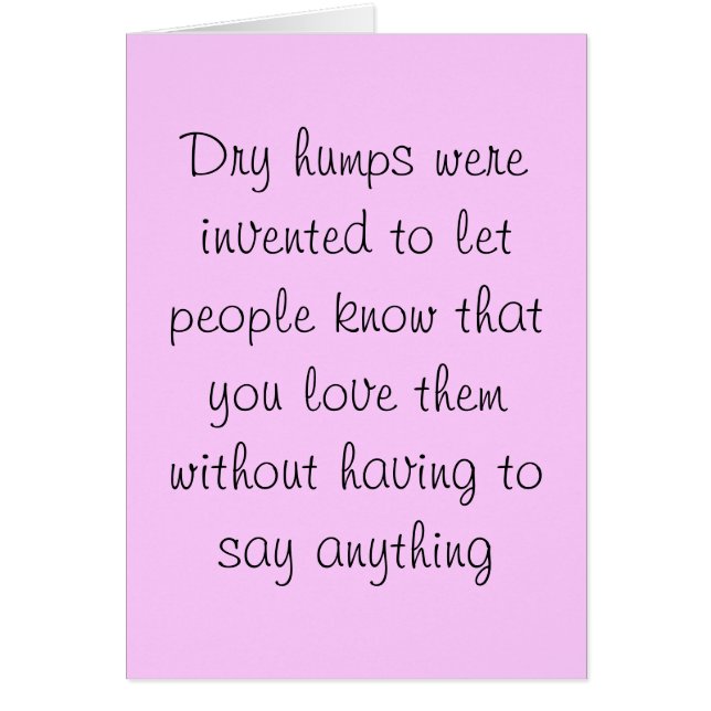 Dry humps card (Front)