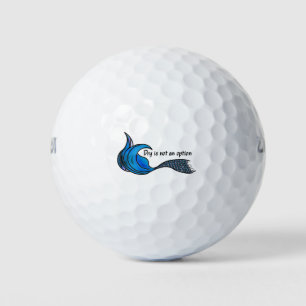 Dry Is Not An Option in shades of blue Golf Balls