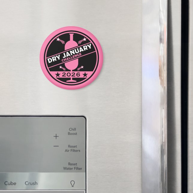 Dry January Challenge Encouragement Magnet (In Situ (Fridge))