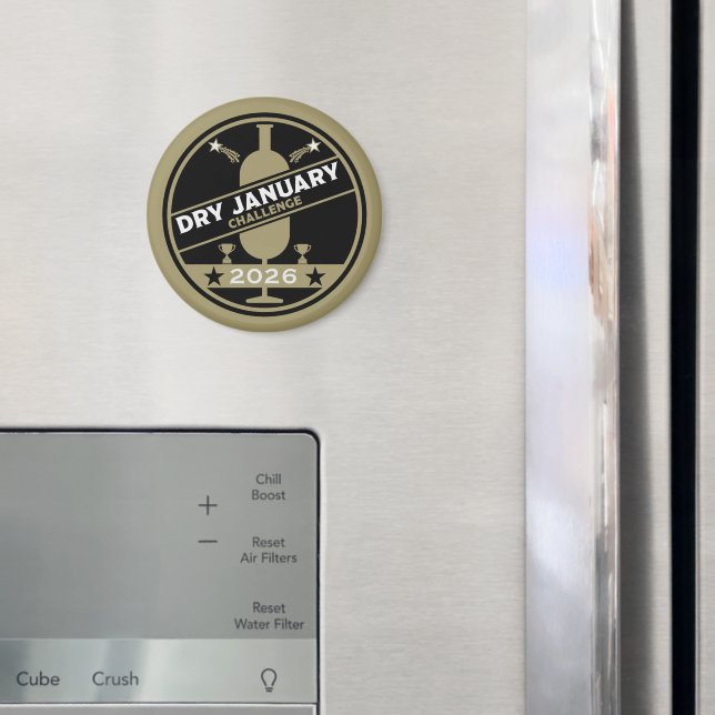 Dry January Challenge Encouragement Magnet (In Situ (Fridge))