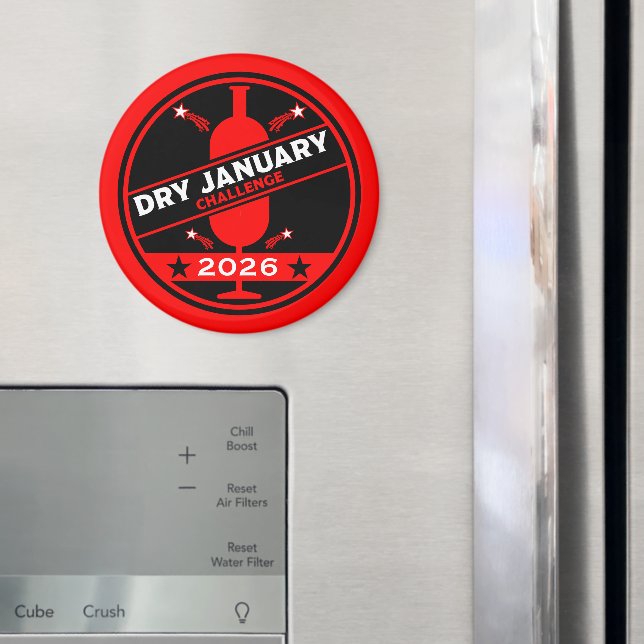 Dry January Challenge Encouragement Magnet (In Situ (Fridge))