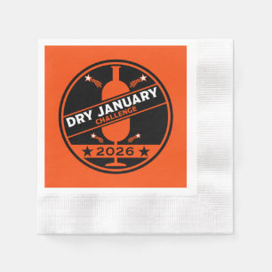 Dry January Challenge Encouragement Napkin
