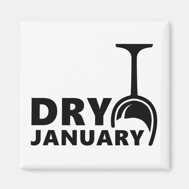 Dry january, één maand geen alcohol te drinken  magnet (Front)