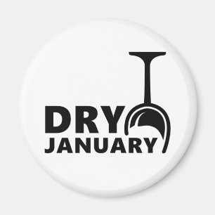 Dry january, één maand geen alcohol te drinken magnet