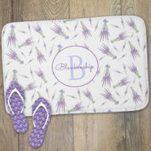 Dry Lavender Flower Bundles Pattern Monogram