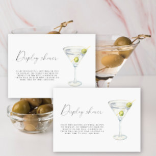 Dry Martini Bridal shower Display shower Enclosure Card