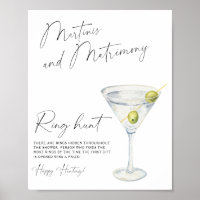 dry martini bridal shower Ring hunt game