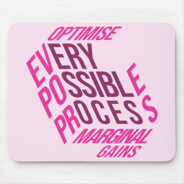 Dry Motivation | Marginal Gains | Blush & Berry Mouse Mat (Front)