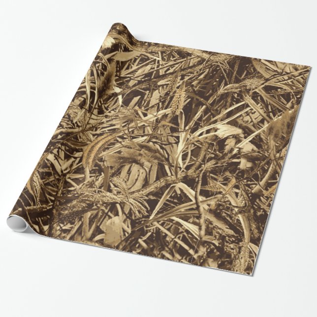 Dry Reeds Duck Blind Wrapping Paper (Unrolled)
