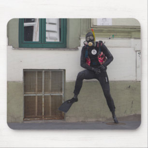 Dry Scuba Diver Mouse Mat