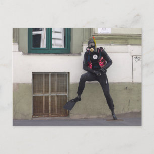 Dry Scuba Diver Postcard