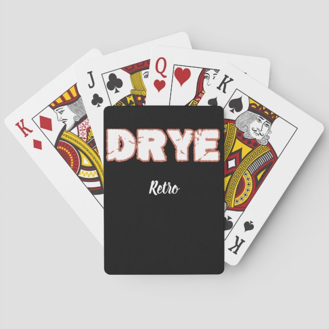 dry text bold typo playing cards (Back)