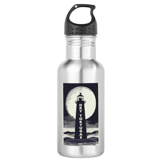 Dry Tortugas Florida Lighthouse Moon 532 Ml Water Bottle (Front)