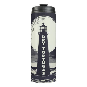 Dry Tortugas Florida Lighthouse Moon Thermal Tumbler