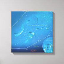 Dry Tortugas map canvas print