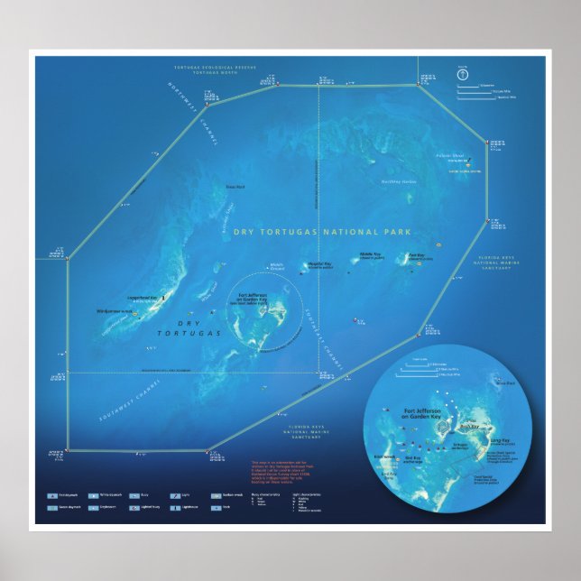 Dry Tortugas map poster (Front)