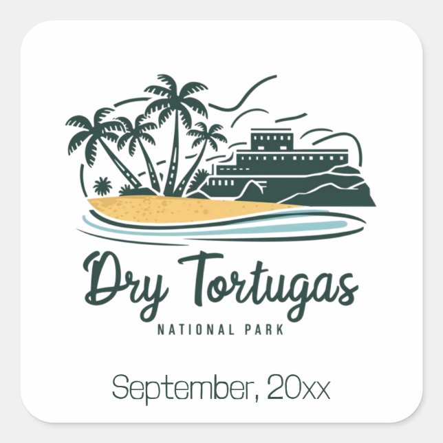 Dry Tortugas National Park Custom Square Sticker (Front)